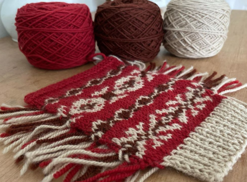 Swatching for the Saga Cardigan
